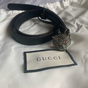 Gucci Feline Head Belt